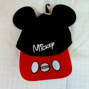 Mickey Mouse Ears Adult Trucker Hat Adjustable Black Disney Parks NEW men women